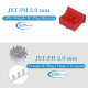 Red JST PH SIP 2.0 mm 3-Pin Connector Kit