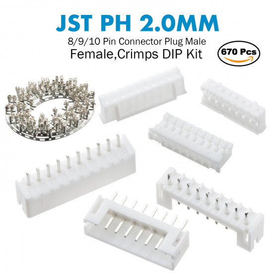 JST PH - 8 / 9 / 10 Pin Connector Kit