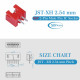 Red JST XH SIP 2.54 mm 2-Pin Connector Kit