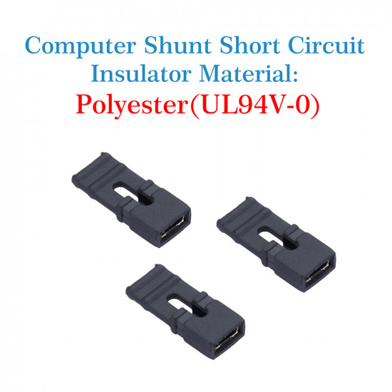 Standard Computer Jumper Caps with Handle Pin Shunt Short Circuit 2-Pin Connector 2.0mm-Black