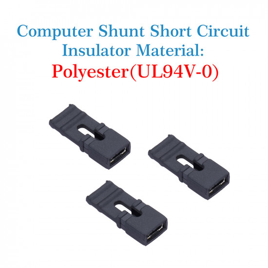 Standard Computer Jumper Caps with Handle Pin Shunt Short Circuit 2-Pin Connector 2.0mm-Black Standard Computer Jumper Caps with Handle Pin Shunt Short Circuit 2-Pin Connector 2.0mm-Black