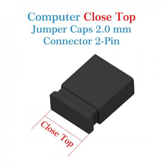 Standard Computer Jumper Caps Header Pin Shunt Short Circuit 2-Pin Connector Close Top 2.0mm-Black Standard Computer Jumper Caps Header Pin Shunt Short Circuit 2-Pin Connector Close Top 2.0mm-Black