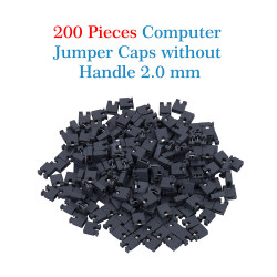 Standard Computer Jumper Caps Header Pin Shunt Short Circuit 2-Pin Connector Open Top 2.0mm-Black
