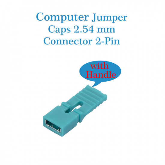 Standard Computer Jumper Caps with Handle Pin Shunt Short Circuit 2-Pin Connector 2.54mm-Green Standard Computer Jumper Caps with Handle Pin Shunt Short Circuit 2-Pin Connector 2.54mm-Green