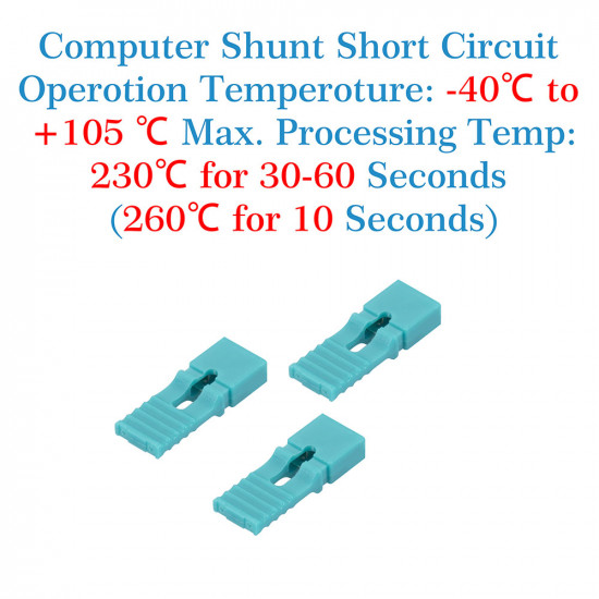 Standard Computer Jumper Caps with Handle Pin Shunt Short Circuit 2-Pin Connector 2.54mm-Green
