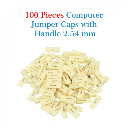 Standard Computer Jumper Caps with Handle Pin Shunt Short Circuit 2-Pin Connector 2.54mm-Yellow Standard Computer Jumper Caps with Handle Pin Shunt Short Circuit 2-Pin Connector 2.54mm-Yellow