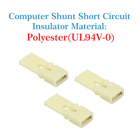 Standard Computer Jumper Caps with Handle Pin Shunt Short Circuit 2-Pin Connector 2.54mm-Yellow