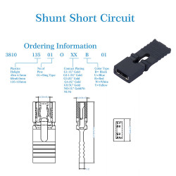 Standard Computer Jumper Caps with Handle Pin Shunt Short Circuit 2-Pin Connector 2.54mm-Black