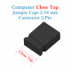 Standard Computer Jumper Caps Header Pin Shunt Short Circuit 2-Pin Connector Close Top 2.54mm-Black