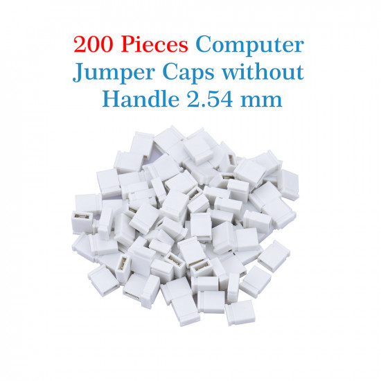 Standard Computer Jumper Caps Header Pin Shunt Short Circuit 2-Pin Connector Close Top 2.54mm-White Standard Computer Jumper Caps Header Pin Shunt Short Circuit 2-Pin Connector Close Top 2.54mm-White