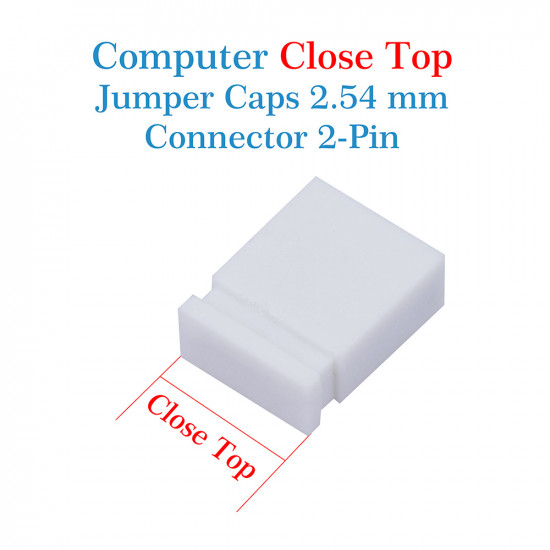 Standard Computer Jumper Caps Header Pin Shunt Short Circuit 2-Pin Connector Close Top 2.54mm-White Standard Computer Jumper Caps Header Pin Shunt Short Circuit 2-Pin Connector Close Top 2.54mm-White