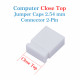Standard Computer Jumper Caps Header Pin Shunt Short Circuit 2-Pin Connector Close Top 2.54mm-White Standard Computer Jumper Caps Header Pin Shunt Short Circuit 2-Pin Connector Close Top 2.54mm-White