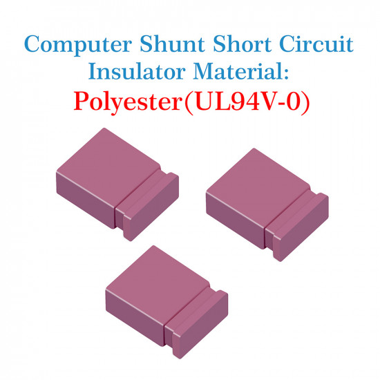 Standard Computer Jumper Caps Header Pin Shunt Short Circuit 2-Pin Connector Close Top 2.54mm-Red