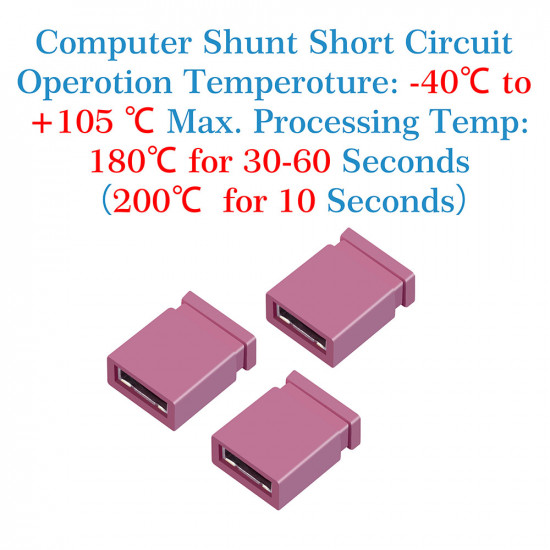 Standard Computer Jumper Caps Header Pin Shunt Short Circuit 2-Pin Connector Close Top 2.54mm-Red