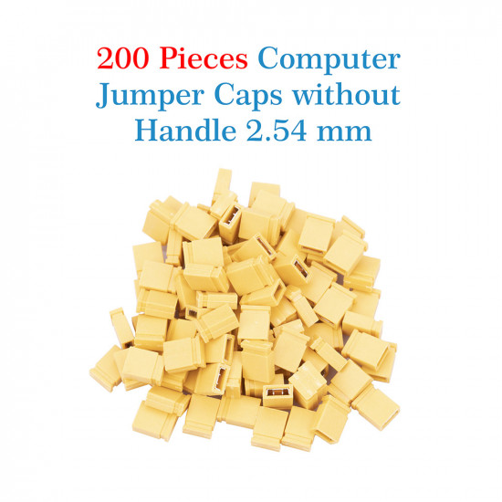 Standard Computer Jumper Caps Header Pin Shunt Short Circuit 2-Pin Connector Close Top 2.54mm-Yellow Standard Computer Jumper Caps Header Pin Shunt Short Circuit 2-Pin Connector Close Top 2.54mm-Yellow