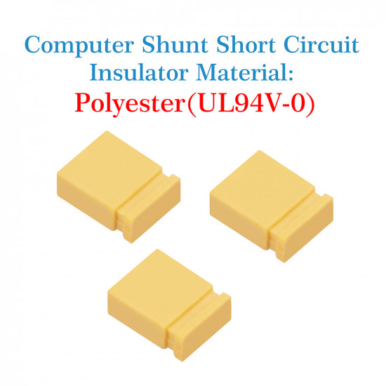 Standard Computer Jumper Caps Header Pin Shunt Short Circuit 2-Pin Connector Close Top 2.54mm-Yellow Standard Computer Jumper Caps Header Pin Shunt Short Circuit 2-Pin Connector Close Top 2.54mm-Yellow