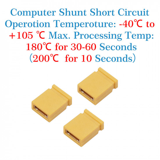 Standard Computer Jumper Caps Header Pin Shunt Short Circuit 2-Pin Connector Close Top 2.54mm-Yellow Standard Computer Jumper Caps Header Pin Shunt Short Circuit 2-Pin Connector Close Top 2.54mm-Yellow