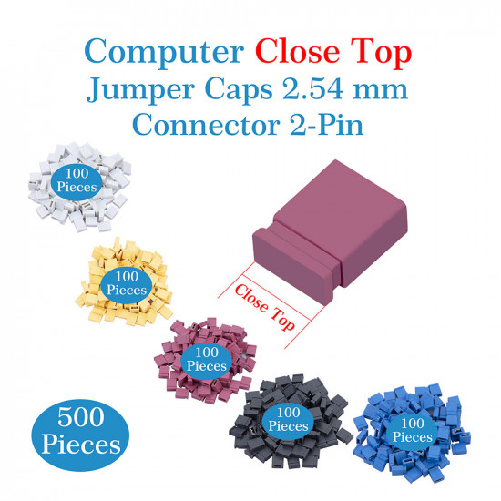 Standard Computer RGB Jumper Caps Header Pin Shunt Short Circuit 2-Pin Connector Close Top 2.54mm Kit Standard Computer RGB Jumper Caps Header Pin Shunt Short Circuit 2-Pin Connector Close Top 2.54mm Kit