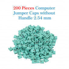Computer Jumper Caps Header Pin Shunt Short Circuit 2-Pin Connector Open Top 2.54mm-Green 