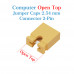Computer Jumper Caps Header Pin Shunt Short Circuit 2-Pin Connector Open Top 2.54mm-Yellow