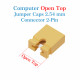 Computer Jumper Caps Header Pin Shunt Short Circuit 2-Pin Connector Open Top 2.54mm-Yellow