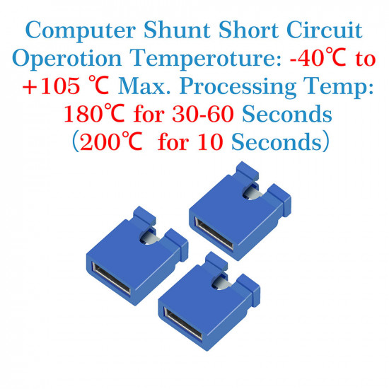 Computer Jumper Caps Header Pin Shunt Short Circuit 2-Pin Connector Open Top 2.54mm-Blue Computer Jumper Caps Header Pin Shunt Short Circuit 2-Pin Connector Open Top 2.54mm-Blue