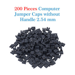 Computer Jumper Caps Header Pin Shunt Short Circuit 2-Pin Connector Open Top 2.54mm-Black