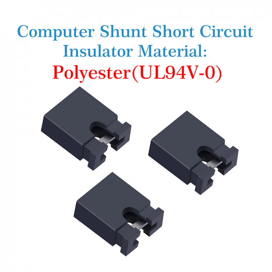 Computer Jumper Caps Header Pin Shunt Short Circuit 2-Pin Connector Open Top 2.54mm-Black Computer Jumper Caps Header Pin Shunt Short Circuit 2-Pin Connector Open Top 2.54mm-Black