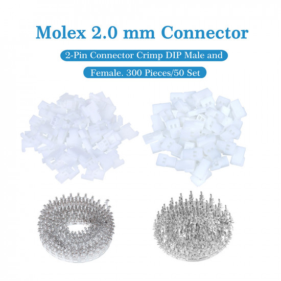 Molex 2.0 mm 2-Pin Connector Kit