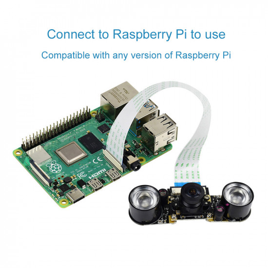 Raspberry Pi Camera (CQR-H), Fisheye Lens, Supports Night Vision