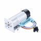 Ocean: 20.41:1 LP Metal DC Geared-Down Motor 25Dx62.5L mm 2.5W/12V，with 48 CPR Encoder and Fix Bracket.