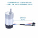 Ocean: 810:1 Metal DC Geared-Down Motor 37Dx65L mm 6V or 12V, with 64 CPR Encoder and Mounting Bracket.