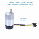 Ocean: 210:1 Metal DC Geared-Down Motor 37Dx65L mm 6V  or 12V, with 64 CPR Encoder and Mounting Bracket. 