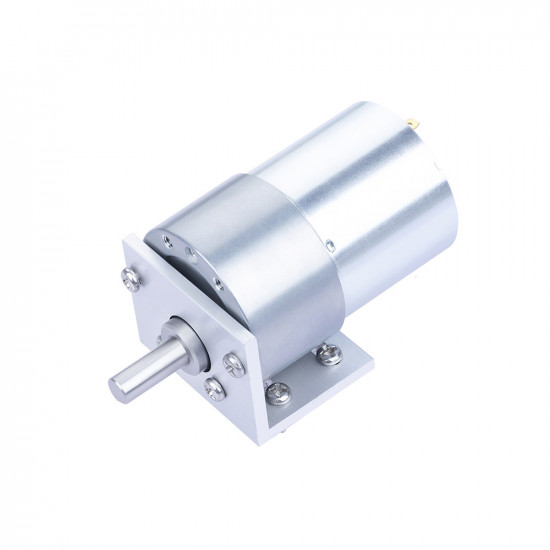102:1 Metal DC Geared-Down Motor 37Dx49.8L mm 6V or 12V, with Mounting Bracket. 