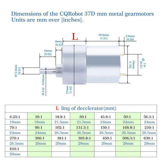 168.8:1 Metal DC Geared-Down Motor 37Dx49.8L mm 6V or 12V, with Mounting Bracket. 