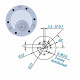 10:1 Metal DC Geared-Down Motor 37Dx49.8L mm 6V or 12V, with Mounting Bracket. 