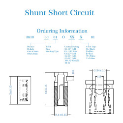 Computer  RGB Jumper Caps Header Pin Shunt Short Circuit 2-Pin Connector Open Top 2.54mm Kit