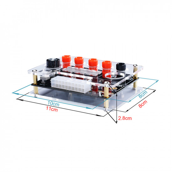 ATX Power Supply Breakout Board Acrylic Case Kit ATX Power Supply Breakout Board Acrylic Case Kit