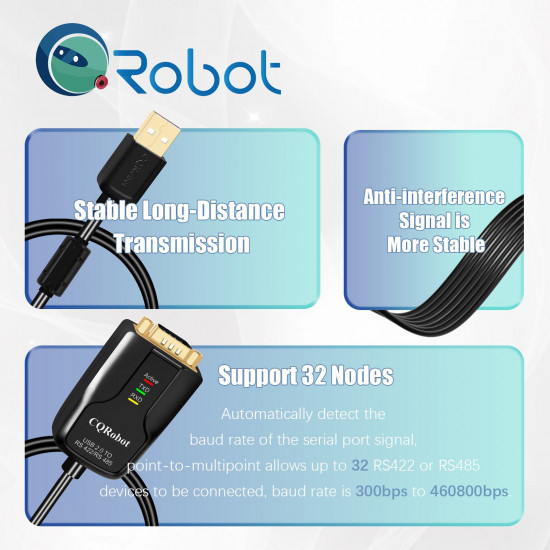 USB to RS422 or RS485 Serial Port Converter Adapter Cable with FTDI FT232 Chip USB to RS422 or RS485 Serial Port Converter Adapter Cable with FTDI FT232 Chip