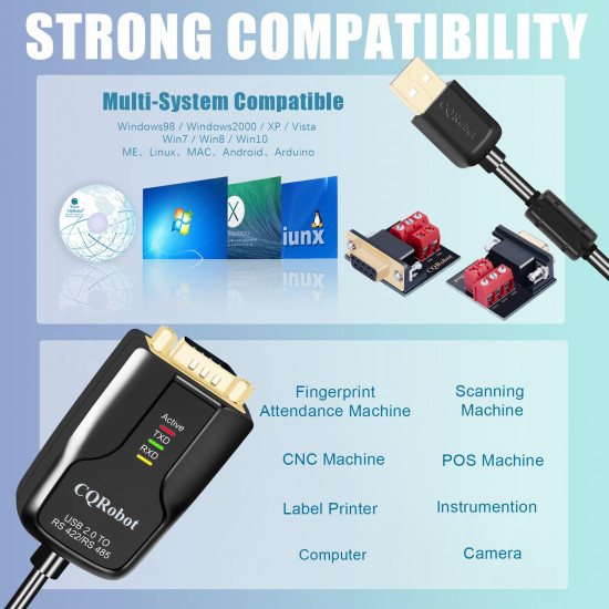 USB to RS422 or RS485 Serial Port Converter Adapter Cable with FTDI FT232 Chip USB to RS422 or RS485 Serial Port Converter Adapter Cable with FTDI FT232 Chip
