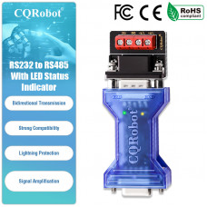 Passive RS232 to RS485 Serial Port Converter Adapter with LED Status Indicator