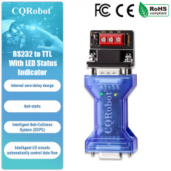 5V/3.3V Passive RS-232 to TTL Serial Port Conversion Adapter with Status Indicator