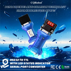 5V/3.3V Passive RS-232 to TTL Serial Port Conversion Adapter with Status Indicator