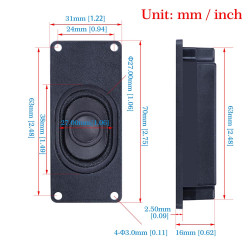 5W 8Ω Miniature Loudspeaker for Arduino, Dupont Interface.