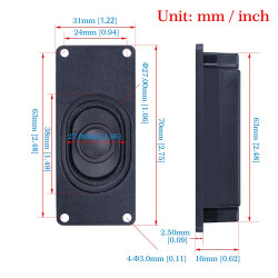 3W 8Ω Miniature Loudspeaker for Arduino, Dupont Interface.