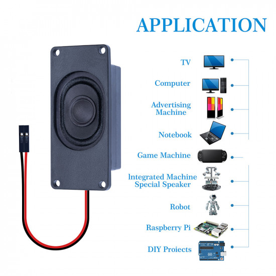 3W 8Ω Miniature Loudspeaker for Arduino, Dupont Interface.