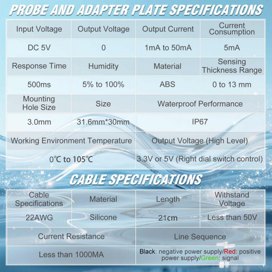 Capacitive Non-Contact Water/Liquid Level Sensor