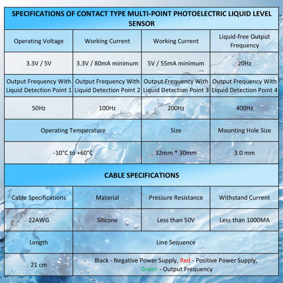 Contact Multi-point Photoelectric Liquid Level Sensor Contact Multi-point Photoelectric Liquid Level Sensor