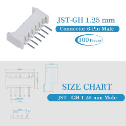 JST GH 1.25mm Pitch 6 Pin JST Connector Kit