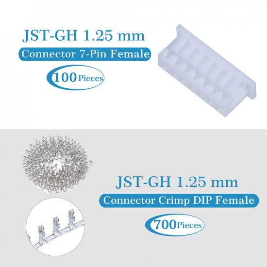 JST GH 1.25mm Pitch 7 Pin JST Connector Kit
